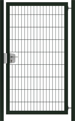 Hillfence metalen enkele poort, Premium-line - 100 x 100 cm (b x h) - zwart