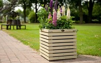 Hillhout Elan bloembak Excellent, afm.  60 x 60 x 60 cm, groen geïmpregneerd vuren-2