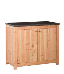 Hillhout tuinkast/buitenkeuken, afm. 109 x  56 cm, hoogte 90 cm, douglas, op=op