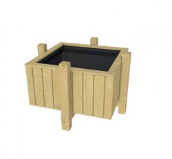 Hillhout Flora bloembak XL, afm. 118 x 118 x 80 cm, ge‹mpregneerd vuren, op=op