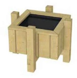 Hillhout Flora bloembak, afm. 64 x 64 x 47 cm, ge‹mpregneerd vuren, op=op