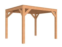 Douglasvision buitenverblijf Modern 300 x 300 cm, onbehandeld (blank) douglas