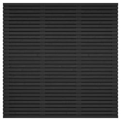 Tuinscherm/Lattenscherm 180 x 180 cm, grenen, geïmpregneerd en zwart gespoten 