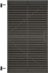 Tuindeur 99 x 178 cm, horizontaal, geïmpregneerd en zwart gespoten