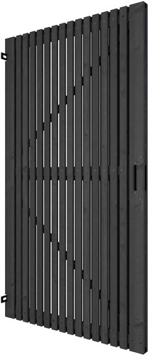 Tuindeur 99 x 178 cm, verticaal, geïmpregneerd en zwart gespoten-3