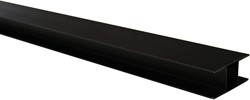 H-Gleufpaal, afm. 4,2 x 9,6 x 184 cm, gepoedercoat metaal, zwart RAL9005