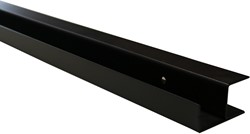 Hoekprofiel t.b.v. hoekpaal, afm. 4 x 8 x 220 cm, gepoedercoat metaal, zwart RAL9005