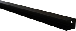 Eindprofiel t.b.v. eindpaal, afm. 3,4 x 3,7 x 200 cm, gepoedercoat metaal, zwart RAL9005