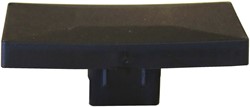 Afdekdop t.b.v. H-Gleufpaal, PVC, zwart RAL9005
