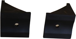 Steunhoekje met zelftapper, PVC, zwart RAL9005
