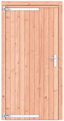 Enkele deur,  afm. 108 x 209 cm. - Douglas onbehandeld - linksdraaiend - rvs