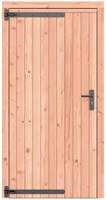 Enkele deur,  afm. 108 x 209 cm. - Douglas onbehandeld - linksdraaiend - zwart