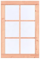 Raam Prestige, 1-ruits/6 ruits - Vuren onbehandeld - vast raam, afm. 84,4 x 126,2 cm-2