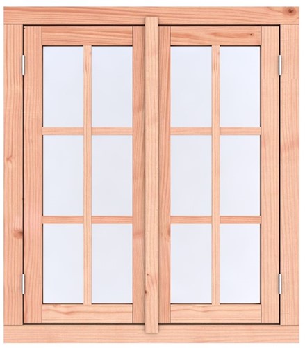 Raam Prestige, afm. 112 x 126,2 cm, 1-ruits/6-ruits - Vuren onbehandeld - beweegbaar - dubbel draairaam-2