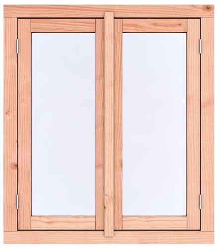 Raam Prestige, afm. 112 x 126,2 cm, 1-ruits/6-ruits - Vuren onbehandeld - beweegbaar - dubbel draairaam