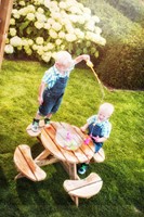Kinderpicknicktafel Jimmy -rond - afm. Ø 63 cm - geimpregneerd grenen-2