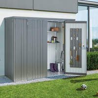 Biohort metalen tuinkast - afm. 93 x 83 cm - hoogte: 182 cm - zilver metallic-2