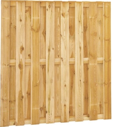 Tuinscherm, 15-planks, afm. x 180 cm, geïmpregneerd grenen Buitengoed