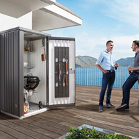 Biohort metalen tuinkast - afm. 155 x 83 cm - hoogte: 182 cm - donkergrijs metallic-2