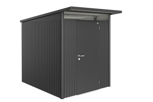 Biohort metalen berging AvantGarde A2 - 180x260 cm  - enkele deur - donkergrijs metallic