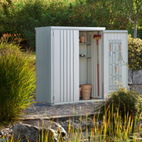 Biohort metalen tuinkast - afm. 155 x 83 cm - hoogte: 182 cm - zilver metallic-2