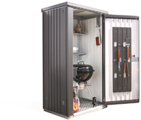 Biohort metalen tuinkast - afm. 155 x 83 cm - hoogte: 182 cm - donkergrijs metallic-3