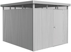 Biohort metalen berging Highline H5 - 275 x 315 cm - enkele deur - zilver metallic