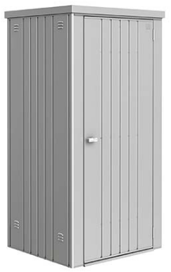 Biohort metalen tuinkast - afm. 93 x 83 cm - hoogte: 182 cm - zilver metallic