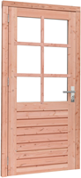 Douglas enkele deur Prestige incl. kozijn, 6-ruits, afm. 109 x 221 cm.
