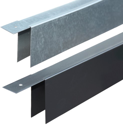 U-profiel, afm. 3,15 x 8,4 x 176,5 cm, verzinkt zwart