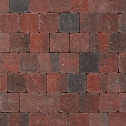 Klinker Tambour Rood-zwart- per m2 - 10 x 10 x 6 cm
