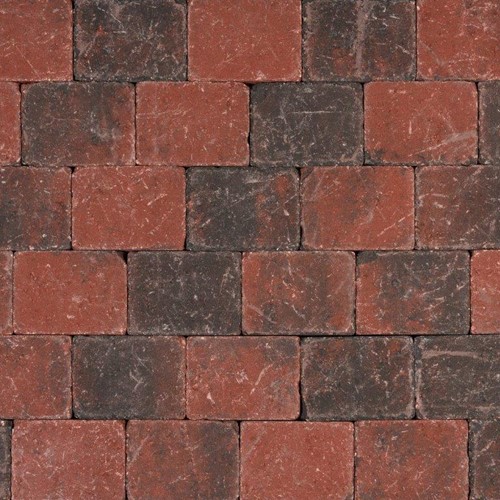 Klinker Tambour Rood-zwart- per m2 - 20 x 15 x 6 cm