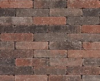 Klinker Tambour Rood-zwart- per m2 - 20 x 5 x 7 cm