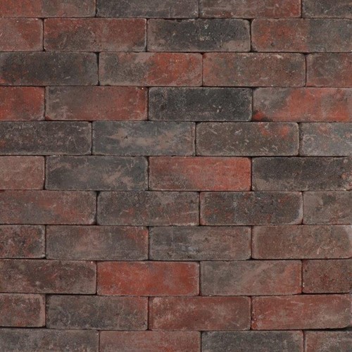 Klinker Tambour Rood-zwart- per m2 - 21 x 7 x 7 cm