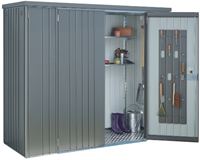 Biohort metalen tuinkast - afm. 93 x 83 cm - hoogte: 182 cm - kwartgrijs metallic-2