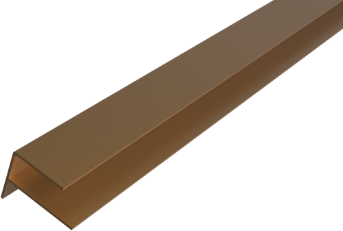Alu F-profiel voor WEO35-60 - Teak (RAL8024) - 300 cm