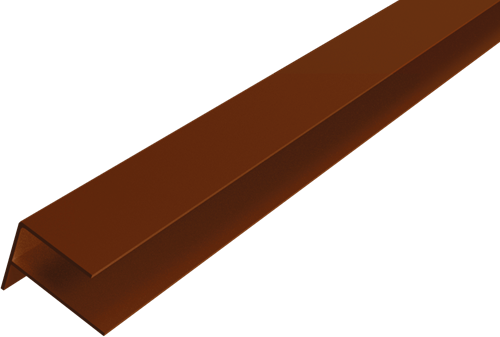 Alu F-profiel voor WEO35-60 - Ipé (RAL8028) - 300 cm
