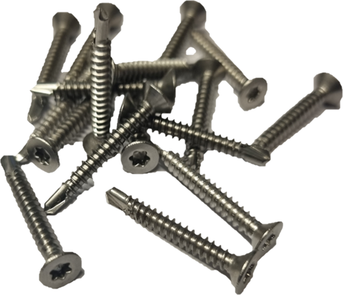 RVS schroeven 4,2x32 mm Torx 200 stuks ongekleurd + bit