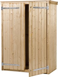 Hillhout tuinkast Zonnebloem, afm. 143 x 72 cm, hoogte 187 cm, geimpregneerd rabat