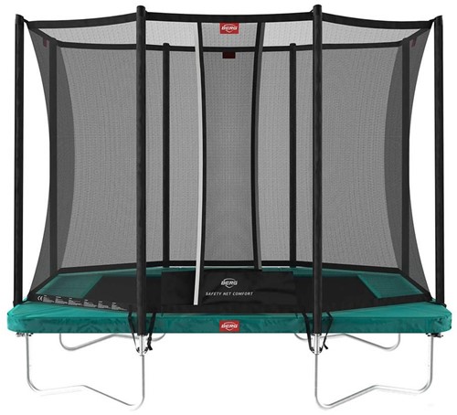 BERG regular trampoline Ultim Favorit, afm. 280 x 190 cm met veiligheidsnet Comfort - groen
