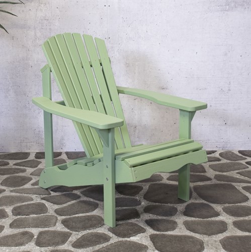 Adirondack relaxstoel, afm. 77 x 93 x 90 cm, grenen - army green