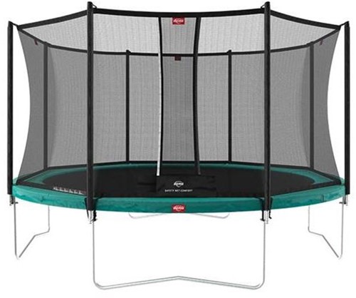 BERG regular trampoline Favorit, diam. 430 cm - veiligheidsnet Comfort - groen, showmodel