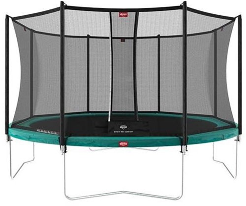 BERG regular trampoline Favorit, diam. 430 cm - veiligheidsnet Comfort - groen