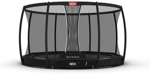BERG inground trampoline Champion, diam. 380 cm. - veiligheidsnet Deluxe - zwart, op=op
