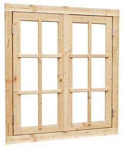 vuren draai-kiepraam, afm. 112 x 120,5 cm