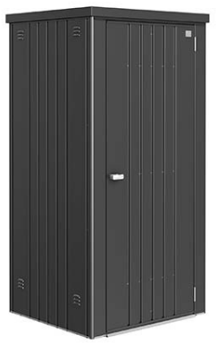 Biohort metalen tuinkast - afm. 93 x 83 cm - hoogte: 182 cm - donkergrijs metallic