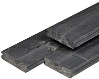 Blokhutprofiel - zwart geïmpregneerd vuren - afm. 2,8 x 12,1 - 180 cm