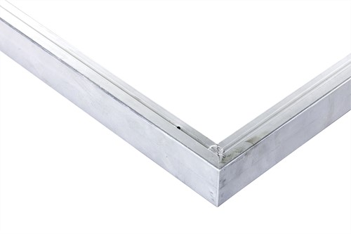 Daktrim recht voor tuinhuis/overkapping plat dak tot afmeting 505 x 350 cm, aluminium