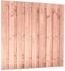 Douglas tuinscherm, afm 180 x 180 cm, 19-planks fijn bezaagd onbehandeld
