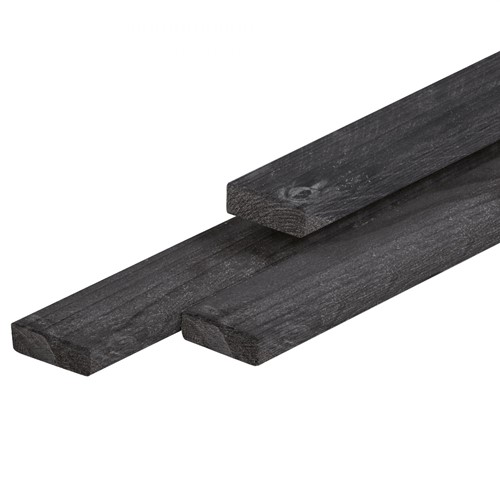 Geïmpregneerde panlat zwart - afm. 2,1 x  4,5 cm - lengte 300 cm